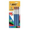 4-color Retractable Ballpoint Pen, Assorted Ink, 1mm, Medium, 3/pack