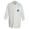 Tyvek Lab Coat, White, Snap Front, 2 Pockets, Medium, 30/carton