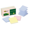 Recycled Pop-up Notes, 3 X 3, Assorted Helsinki Colors, 100-sheet, 12/pack