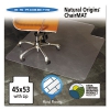 Natural Origins Chair Mat With Lip For Hard Floors, 45 X 53, Clear