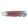 Titanium Auto-retract Utility Knife With Carton Slicer, Gray/red, 3 1/2&quot; Blade