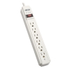Tlp606 Surge Suppressor, 6 Outlets, 6 Ft Cord, 790 Joules, Light Gray