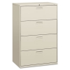 500 Series Four-drawer Lateral File, 36w X 19-1/4d X 53-1/4h, Light Gray