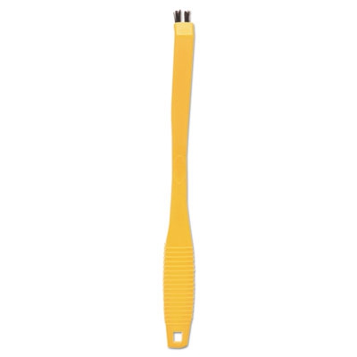Synthetic-fill Tile & Grout Brush, 8 1/2" Long, Yellow Plastic Handle