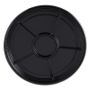 Caterline Casuals Thermoformed Platters, Pet, Black, 12&quot; Diameter, 25/carton