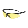 Adversary&#8482; Safety Glasses 12 Pair/box Bouton Adversary Semi Rimless Black Frame Amber Lens Anti-scratch