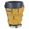 Bronco Waste Container Caddy Bag, 19 3/4 X 31, Yellow, 12/carton