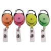 Carabiner-style Retractable Id Card Reel, 30&quot; Extension, Assorted Neon, 20/pack