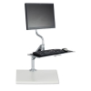 Desktop Sit/stand Workstations, Single Monitor, Silver