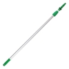 Opti-loc Aluminum Extension Pole, 4 Ft, Two Sections, Green/silver