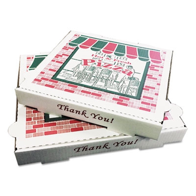 Takeout Containers, 10in Pizza, White, 10w X 10d X 1 3/4h, 50/bundle