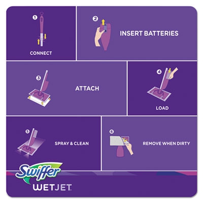 Wetjet System Refill Cloths, 11.3" X 5.4", White, 24/box, 4/ctn