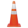 Traffic Cone, 28h X 14w X 14d, Orange/silver