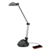 Twin-arm Task Led Lamp With Usb Port, 18 1/2&quot; High, Black
