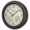 Weather Master Wall Clock, 18&quot; Diameter, Oil Rubbed Bronze