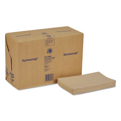 Xpressnap Interfold Dispenser Napkins, 1-ply, Bag-pack, 13x8 1/2,white, 6000/ctn