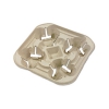 Strongholder Four-cup Molded Fiber Tray Holder In Beige