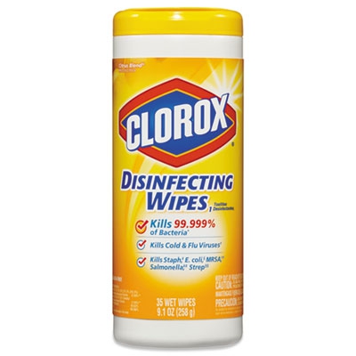 Disinfecting Wipes, 7 X 8, Citrus Blend, 35/canister, 12/carton