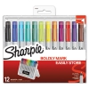 Permanent Markers With Storage Case, Ultra Fine, Assorted, Original, 12/pack
