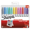 Permanent Markers With Storage Case, Ultra Fine, Assorted, Vibrant, 12/pack
