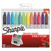 Permanent Markers With Storage Case, Fine, Assorted, Original, 12/pack