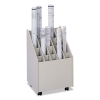 Laminate Mobile Roll Files, 20 Compartments, 15-1/4w X 13-1/4d X 23-1/4h, Putty