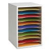 Wood Vertical Desktop Literature Sorter, 11 Sections 10 5/8 X 11 7/8 X 16, Gray