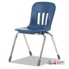Metaphor Series Classroom Chair, 16-1/2&quot; Seat Height, Navy Blue/chrome, 4/carton