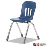 Metaphor Series Classroom Chair, 14-1/2&quot; Seat Height, Navy Blue/chrome, 5/carton
