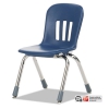 Metaphor Series Classroom Chair, 12-1/2&quot; Seat Height, Navy Blue/chrome, 5/carton