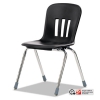 Metaphor Series Classroom Chair, 18&quot; Seat Height, Black/chrome, 4/carton