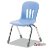 Metaphor Series Classroom Chair, 12-1/2&quot; Seat Height, Blueberry/chrome, 5/carton