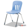 Metaphor Series Classroom Chair, 16-1/2&quot; Seat Height, Blueberry/chrome, 4/carton