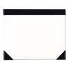 Executive Doodle Desk Pad, 25-sheet White Pad, Refillable, 22 X 17, Black/silver