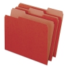 Earthwise By Pendaflex Recycled File Folders, 1/3 Top Tab, Letter, Red, 100/bx