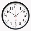 Atomic Slimline Contemporary Clock, 16-1/2&quot;, Black