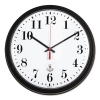 Black Quartz Contract Clock, 13-3/4&quot;, Black