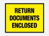 7 1/2 X 5 1/2&quot; Yellow Full Face Return Documents Enclosed Envelope (1000/case)