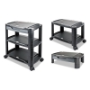 3-in-1 Storage Cart And Stand, 21 5/8&quot;w X 13 3/4&quot;d X 24 3/4&quot;h,black/gray