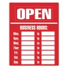 Business Hours Sign Kit, 15 X 19, Red
