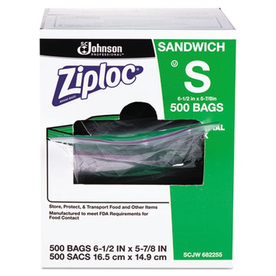 Resealable Sandwich Bags, 1.2mil, 6 1/2 X 6, Clear, 500/box