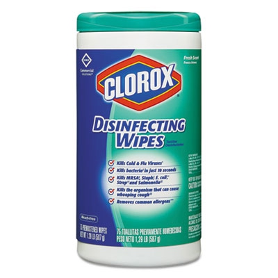 Disinfecting Wipes, 7 X 8, Fresh Scent, 35/canister, 12/carton
