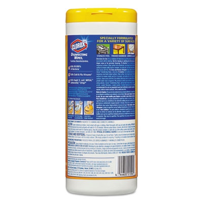 Disinfecting Wipes, 7 X 8, Citrus Blend, 35/canister, 12/carton