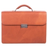Sartoria Medium Briefcase, 16.5&quot; X 5&quot; X 12&quot;, Leather, Cognac