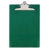 Recycled Plastic Clipboard With Ruler Edge, 1&quot; Clip Cap, 8 1/2 X 12 Sheet, Green