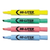 Hi-liter Desk-style Highlighter, Chisel Tip, Assorted Colors, 4/set