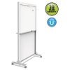 Motion Dual-track Mobile Magnetic Dry-erase Easel, 40.5&quot; X 34&quot;, White