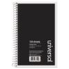 3 Sub. Wirebound Notebook, 9 1/2 X 6, College Rule, 120 Sheets, Black Cover