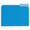 File Folders, 1/3 Cut One-ply Top Tab, Letter, Blue/light Blue, 100/box