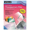 Quick-dry Color Inkjet Transparency Film W/handling Strip, Letter, Clear, 50/box